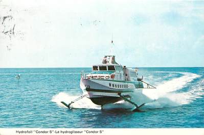    CPSM BATEAU / PAQUEBOT  "l'Hydroglisseur Condor 5"