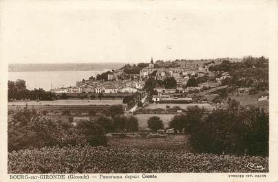 CPA FRANCE 33 "Bourg sur Gironde, Panorama depuis Croute"