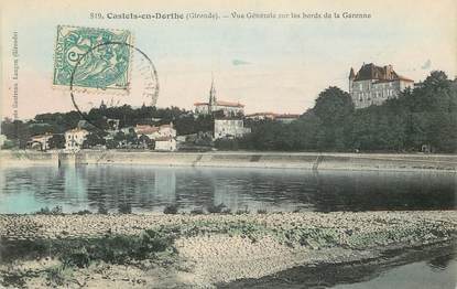 CPA FRANCE 33 "Castets en Dorthe, vue générale sur les bords de la Garonne"