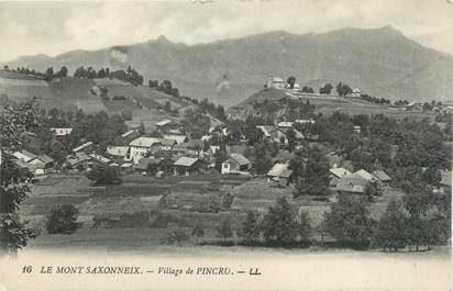.CPA  FRANCE 74  "Pincru, Village et Mont Saxonneix"