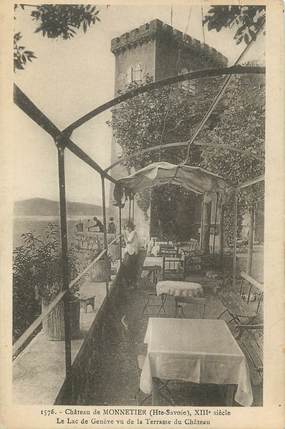 .CPA FRANCE 74 "Monnetier, La terrasse du château"