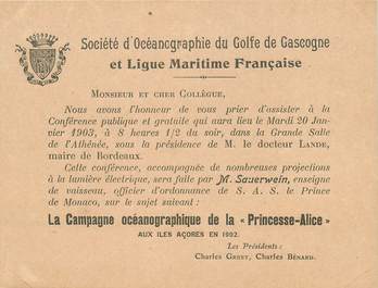 CPSM POLAIRE "La Princesse Alice, Iles Açores en 1902"
