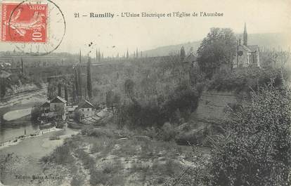 .CPA FRANCE 74 "Rumilly, L'usine électrique et l'église de l'Aumône"
