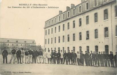 .CPA FRANCE 74 "Rumilly, Caserne du 30ème régiment d'infanterie, intérieur"