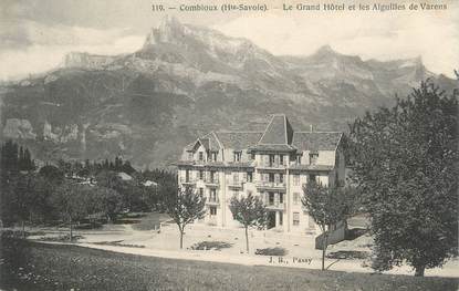 .CPA  FRANCE 74 "Combloux, Le grand hôtel et les aiguilles de Varens"