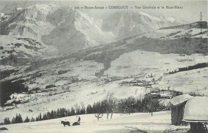 .CPA  FRANCE 74 "Combloux, Vue générale et le Mont Blanc "