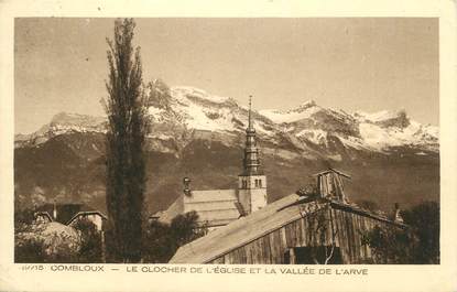 .CPA  FRANCE 74 "Combloux, Le clocher de l''église"