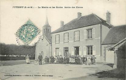 CPA FRANCE 77  "Jutigny, la Mairie et les Ecoles"