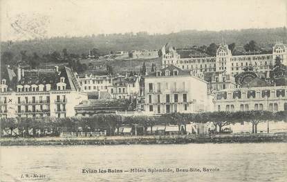 .CPA FRANCE 74 "Evian les Bains, Hôtels Splendid Beau Site"