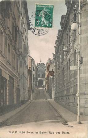 .CPA FRANCE 74 "Evian les Bains, Rue des Bains"