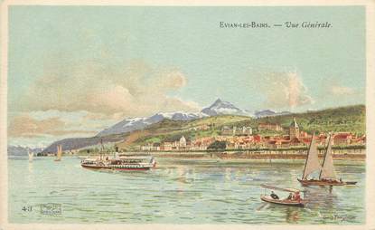 .CPA FRANCE 74 "Evian les Bains, Vue générale"