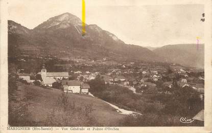 .CPA FRANCE 74 "Marignier, Vue générale et Pointe d'Orchez"