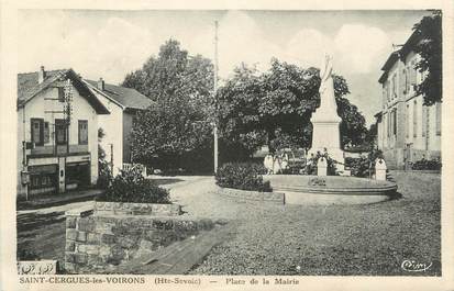 .CPA FRANCE 74 " St Cergues, Place de la Mairie"