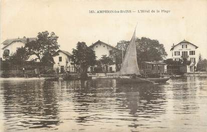 .CPA FRANCE 74 "Amphion Les Bains, Hôtel de la plage"