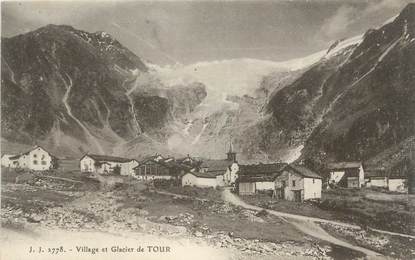 .CPA FRANCE 74 "Le Tour, Village et glacier"