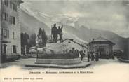 74 Haute Savoie .CPA FRANCE 74 "Chamonix,  Monument de Saussure et le Mont Blanc"