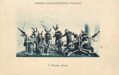 CPA HAUTE VOLTA "Fétiches Mossis" / Mission d'Ouagadougou