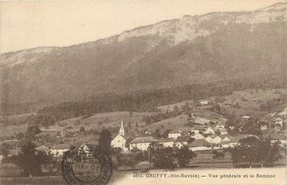 .CPA  FRANCE 74 " Gruffy, Vue générale et le Semnoz"