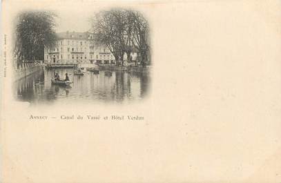 .CPA FRANCE 74 " Annecy, Canal du  Vassé et Hôtel Verdun"