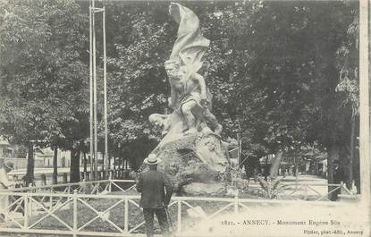 .CPA FRANCE 74 " Annecy, Monument Eugène Sue"