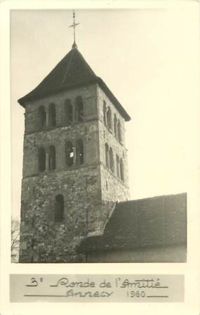 .CPA FRANCE 74 " Annecy, L'église 3ème ronde de l'amitié 1960"