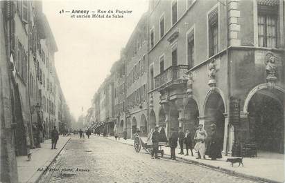 .CPA FRANCE 74 " Annecy, Rue du Paquier et Ancien Hôtel de Sales"