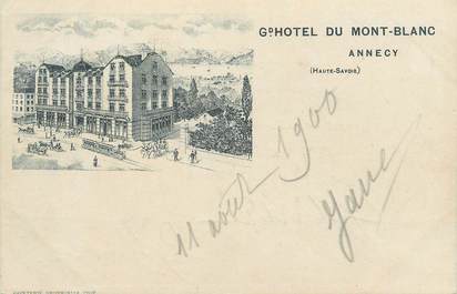 .CPA FRANCE 74 " Annecy, Grand Hôtel du Mont Blanc"
