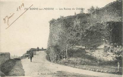 .CPA FRANCE 74 " Bonne sur Menoge, Les ruines du château"