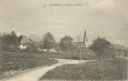 .CPA FRANCE 74 " Lucinges, Chaine des Alpes"