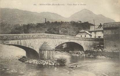.CPA  FRANCE 74 "  Marignier, Vieux Pont et Orchez"