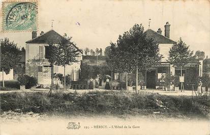 CPA FRANCE 77  "Héricy, Hotel de la Gare"