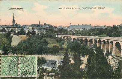 CPA LUXEMBOURG " La Passerelle et le Bld du Viaduc"