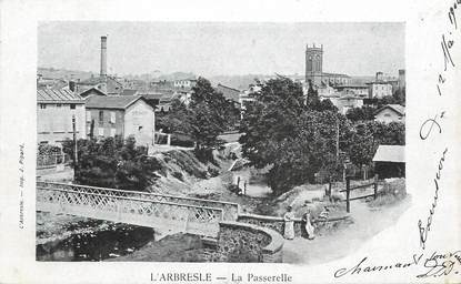 .CPA FRANCE 69 "  L'Arbresle, La passerelle"