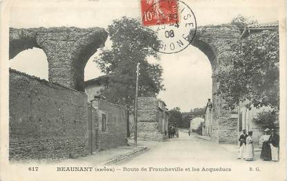 .CPA FRANCE 69 "  Beaunant, Rout"e de Franchevviille et les Acqueducs"