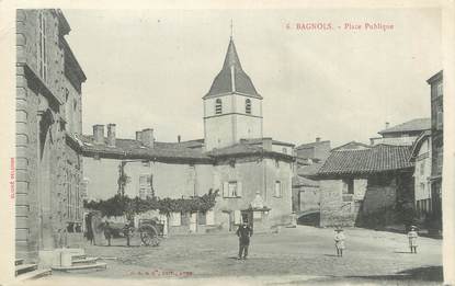 .CPA  FRANCE 69 "  Bagnols, Place publique"