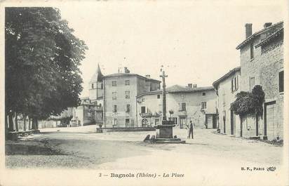 .CPA  FRANCE 69 "  Bagnols, La Place  "