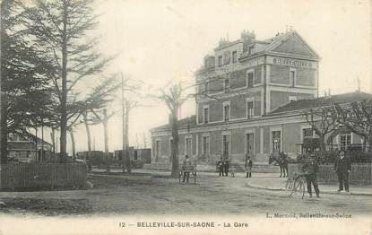 .CPA FRANCE 69 " Belleville sur Saone, La gare"