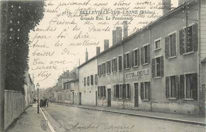 .CPA FRANCE 69 " Belleville sur Saone, Grande Rue, Le pensionnat"