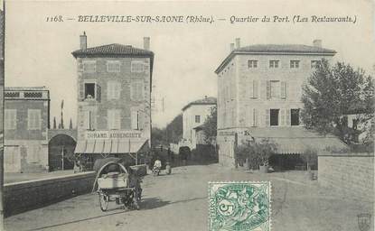 .CPA FRANCE 69 " Belleville sur Saone, Quartier du Port"