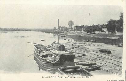 .CPA FRANCE 69 " Belleville sur Saône, Le Port"/ PENICHE