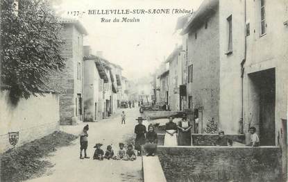 .CPA FRANCE 69 " Belleville sur Saône, Rue du Moulin  "