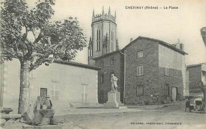.CPA FRANCE 69 " Chevinay, La place"