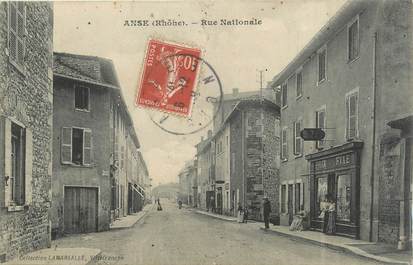 .CPA FRANCE 69 " Anse, Rue nationale"