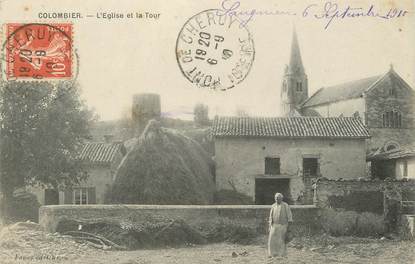 .CPA FRANCE 69 " Colombier, L'église et la tour"