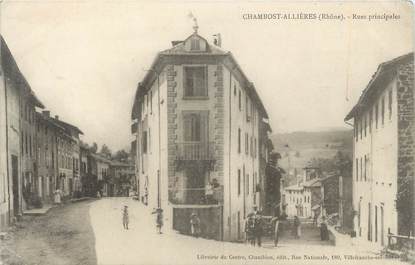 .CPA  FRANCE 69 " Champost Allières, Rues principales"