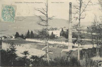 .CPA  FRANCE 69 " Cours, Usine de la Fargette"