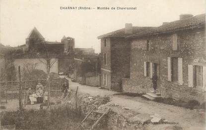 .CPA  FRANCE 69 " Charnay, Montée de Chevronnet"