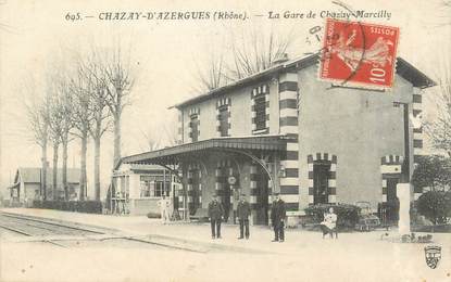  .CPA FRANCE 69 "Chazay d'Azergues, La gare"