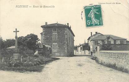 .CPA  FRANCE 69 " Fleurie, Route de Romanèche"