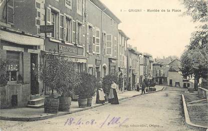 .CPA  FRANCE 69 " Grigny, Montée de la place"